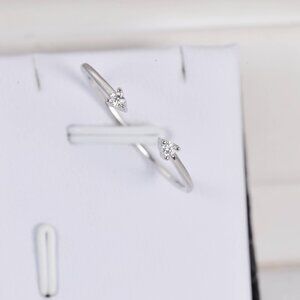 Moissanite Open Band Ring 925 Sterling